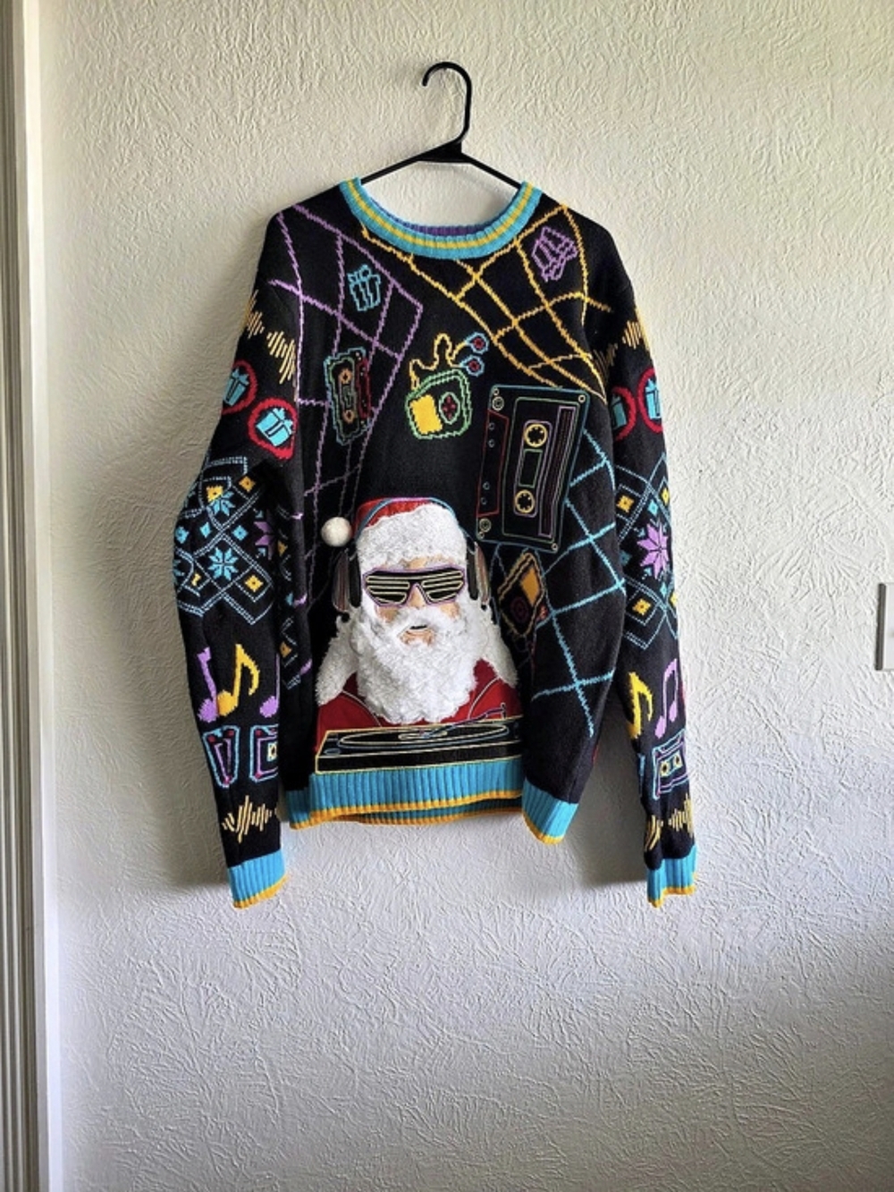 Men's Blizzard Bay DJ Santa Ugly Christmas Sweater XL